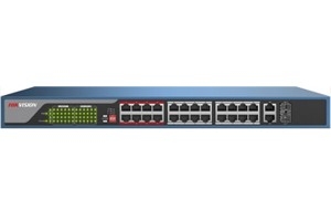 大沥海康威视DS-3E0326P-E网络26口POE供电监控百兆网线交换机