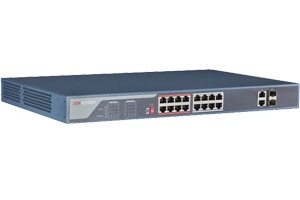 海康威视DS-3E0318P-E网络18口POE供电监控百兆网线交换机